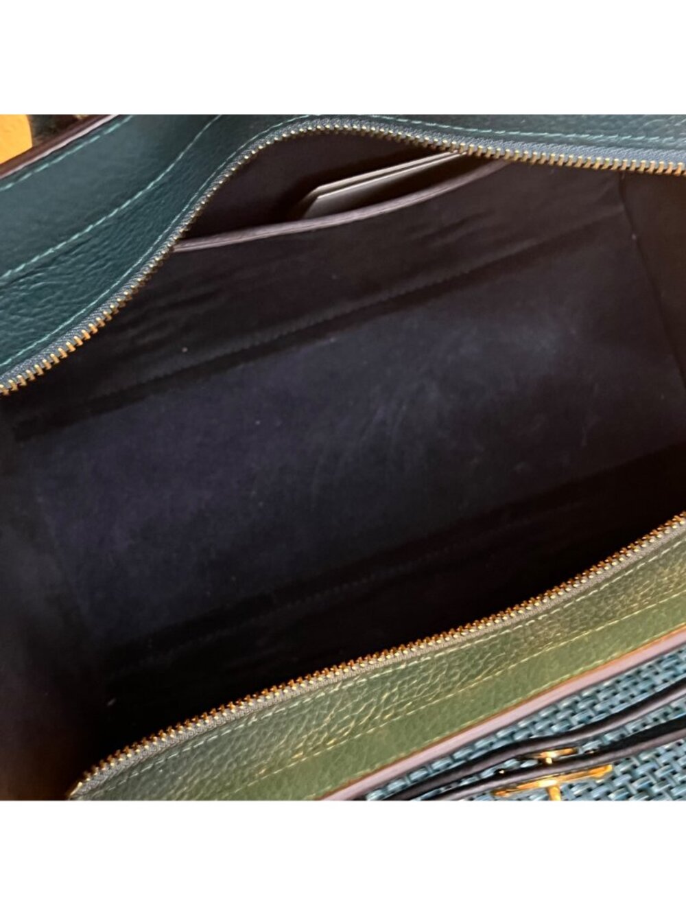 NWOT Mulberry Green Classic Grain Leather Small Zipped Bayswater Tote Bag - Picture 13 of 15
